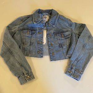 Zara Cropped Denim Jacket